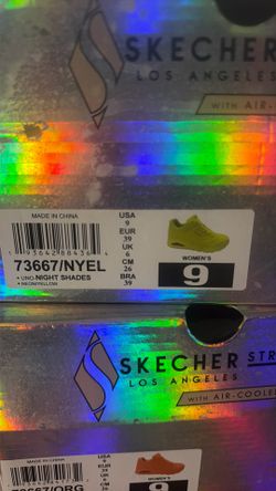 Neon yellow Skechers