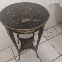Luis XV STYLE FRENCH LAMP TABLE WITH GILT BRONZE MOU TS 