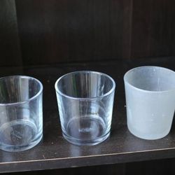  New! Candle Holders - Glass Cups — all for $3 