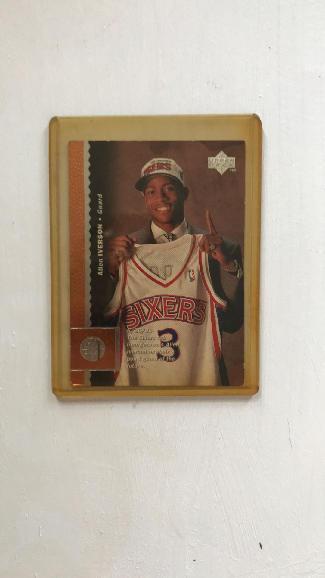 1996 Allen Iverson Draft Card RARE