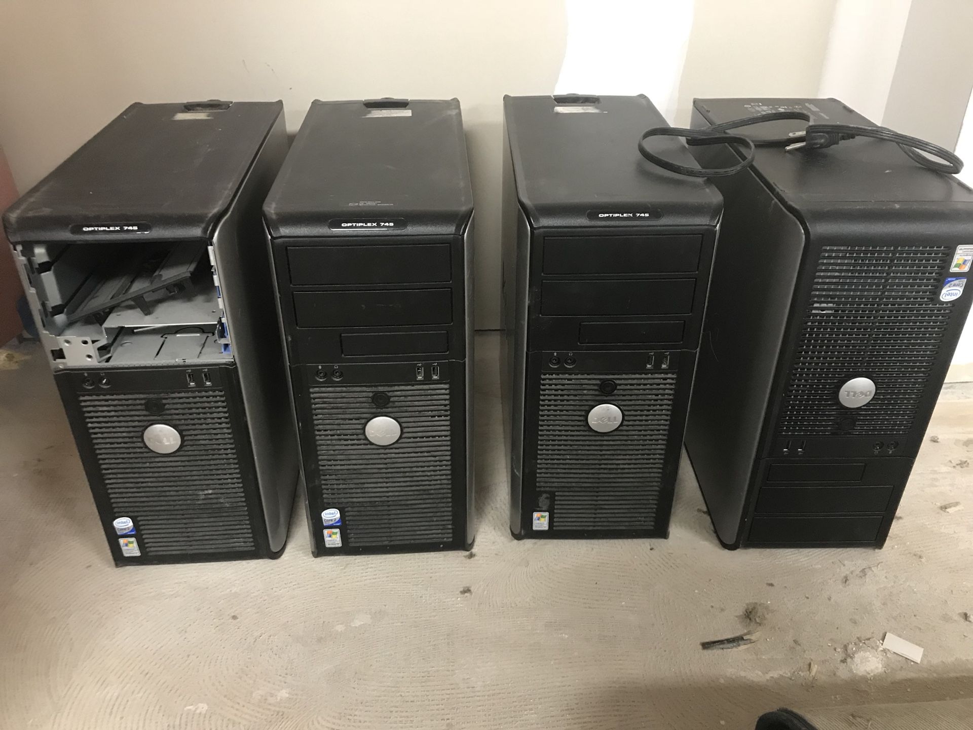 4 dell computer hard drives monitors & keyboards also available