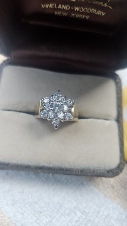 14k Heavy Gold 1 Carat Ring 