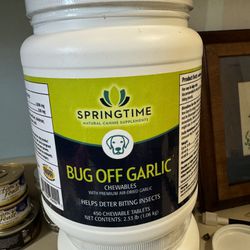 Springtime garlic tabs for dog