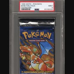 1999 Pokemon Base Set Foil Pack Charizard Psa 9