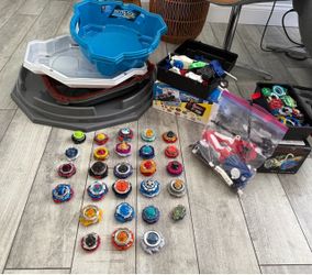 Huge Beyblade Burst Collection Lot – 26+ Beyblades, Stadiums, Launchers & Ca