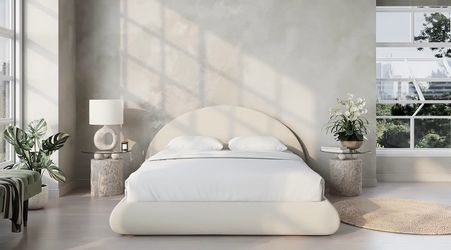 SoftFrame Luna Bed Frame + Headboard in color Dune (Full)