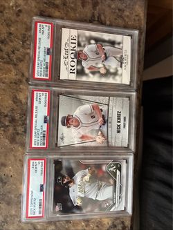 Nick Kurtz PSA Graded 10, 10, & 8 Rookie Card Lot (3)