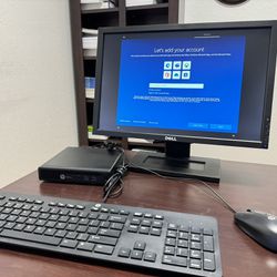 HP Mini Desktop Computer w/ Screen