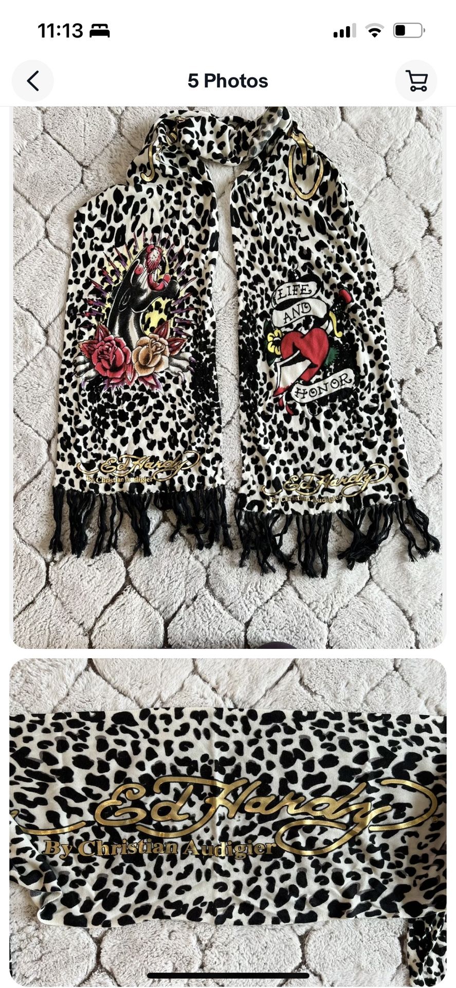 Ed Hardy by Christian Audigier Print Scarf