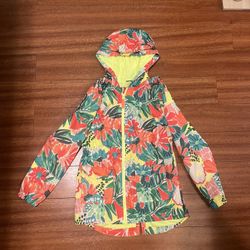 Neon Floral Windbreaker 