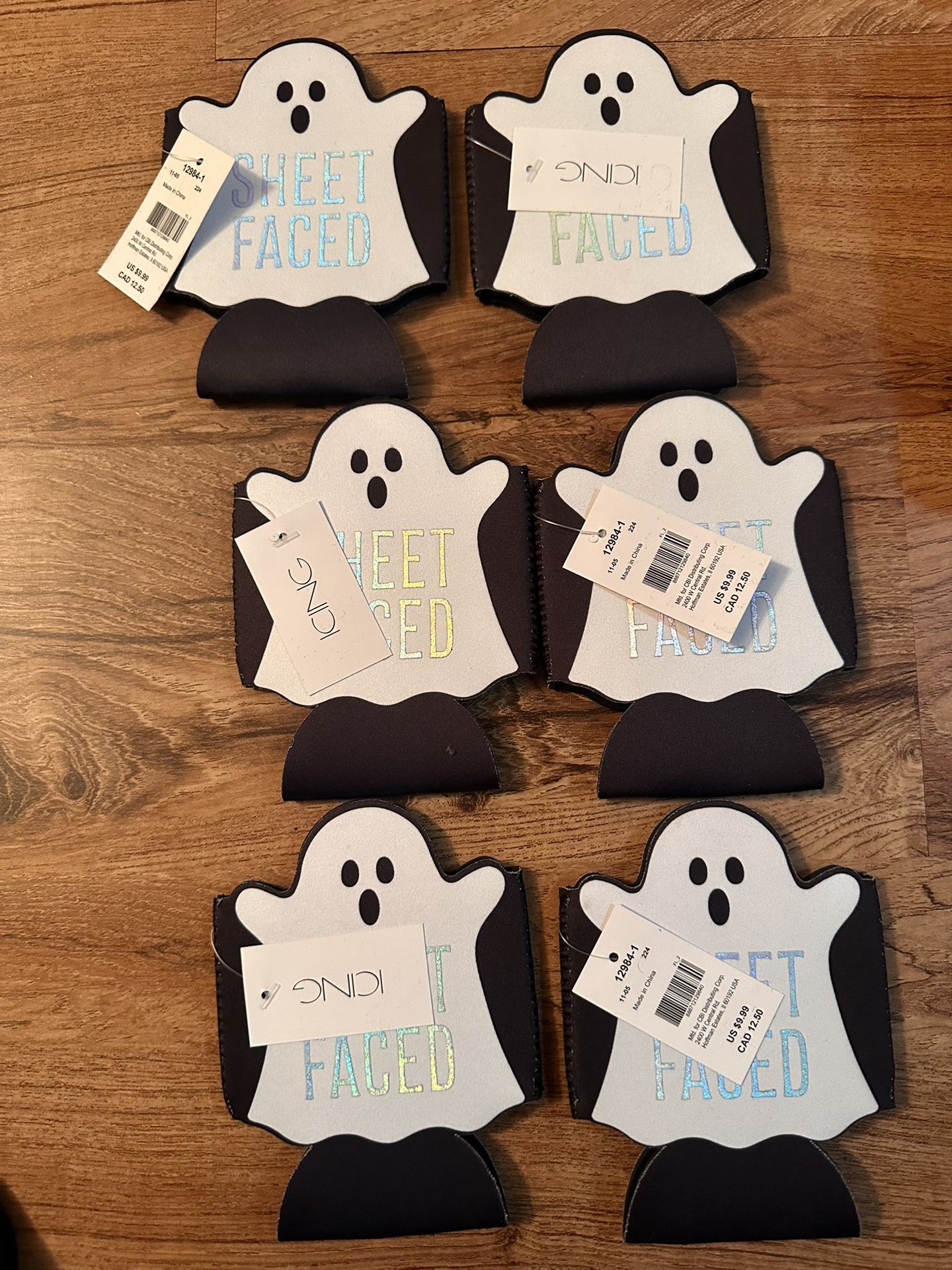 6 Pc Ghost Sheet Faced Cozies