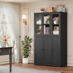 69'' H Standard Wood Bookcase - 5-Tier Storage Bookcase