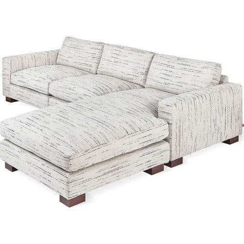 GUS Modern bi-sectional sofa. RH Style Beige/Black