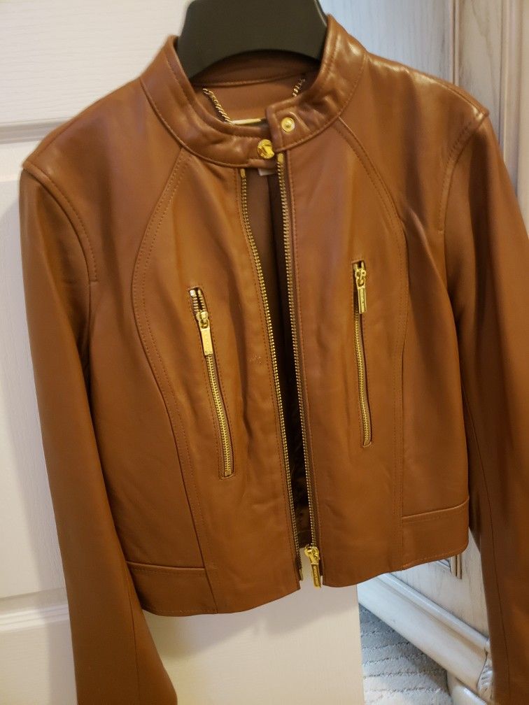 MICHAEL KORS Genuine Leather Jacket