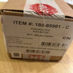 Pokémon TCG SV05 Temporal Forces Booster Box Case