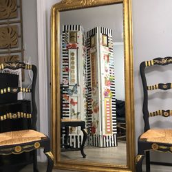 Very  Gorgeous Very Large Wood Antique Mirror 80x35