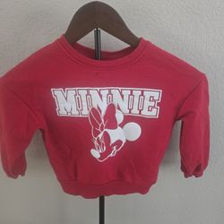 Disney Minnie Mouse Pullover Sweatshirt.  XS 4/5