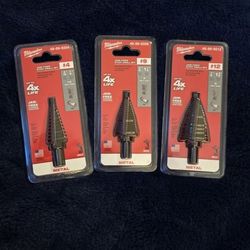 Milwaukee Step Drill Bits #4/9/12