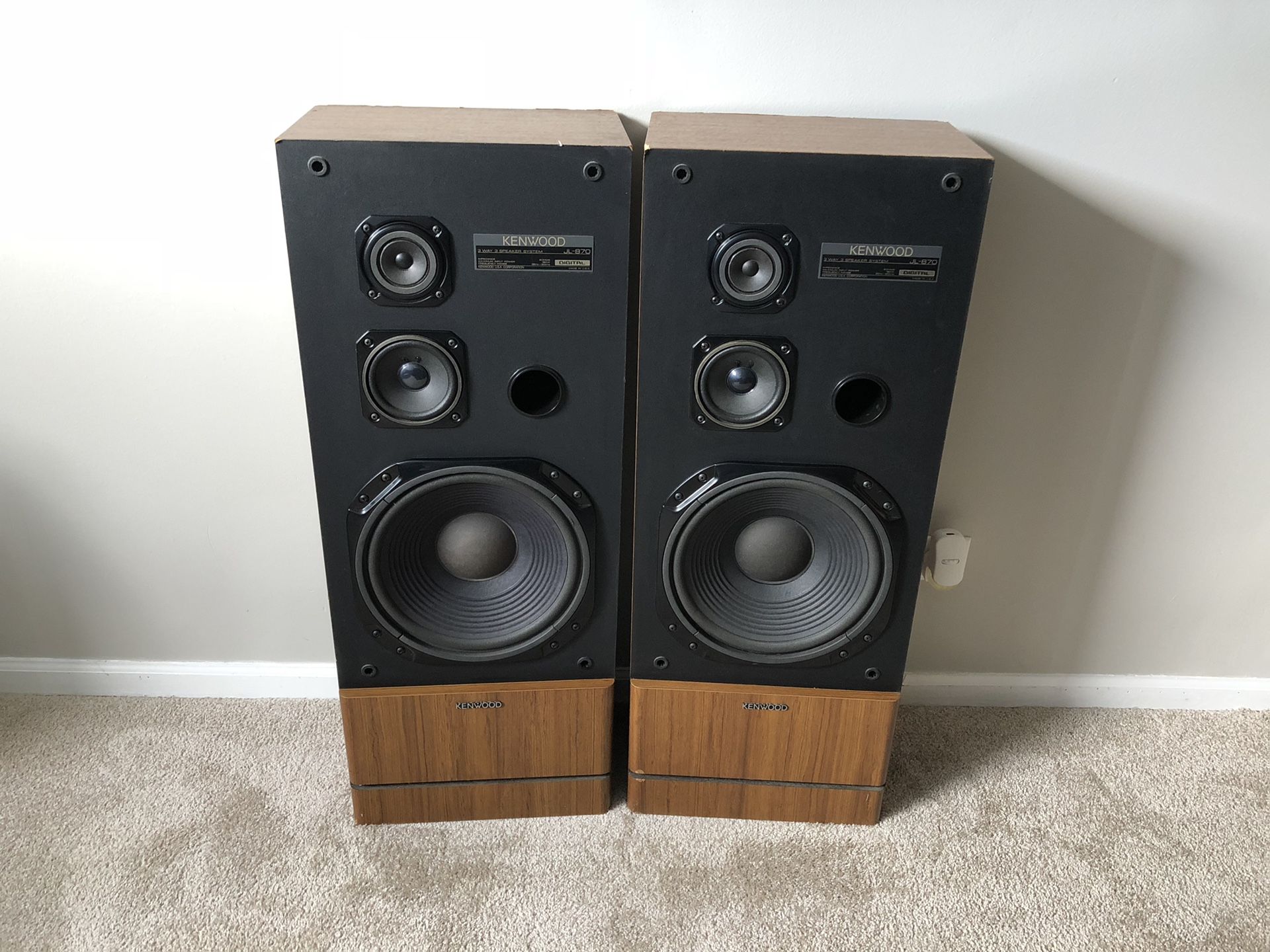 Kenwood JL870 Tower Home 3 Way Floor Standing Speakers 180W for Sale