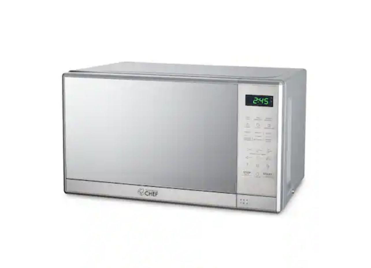 COMMERCIAL CHEF Countertop Microwave Oven 0.7 Cu. Ft. 700W - Stainless Steel