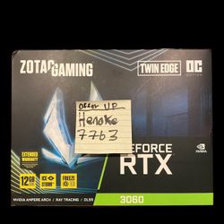 Zotac Rtx 3060 GPU (Negotiable)