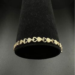 14k gold heart bracelet 