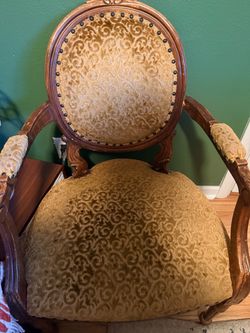 Yellow Velvet Vintage Chair
