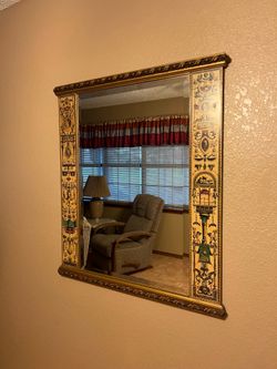 Gold wall mirror