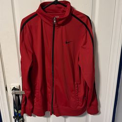 Nike Collar Jacket Long Sleeve Red Xtra Large XL