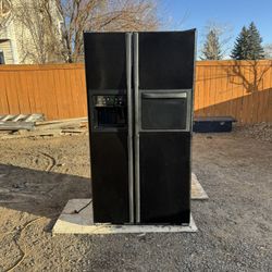 GE Side by Side Black Refrigerator