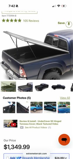 UnderCover SE Hinged Tonneau Cover, Black Textured,