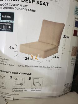 4 Packs Of Deep Seat Chair Cushions