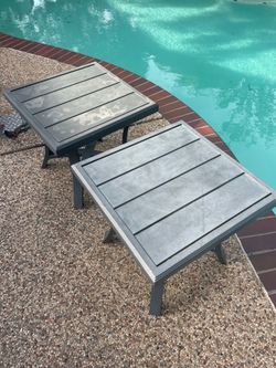 Aluminum outdoor side table