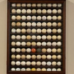 Vintage Golf Displays with Gary Player signed Flag 