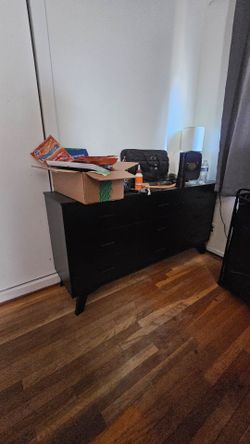 Black 9 drawer dresser