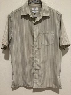 White/Tan Button Up