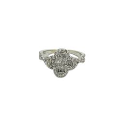 Ring White Gold 14k. Clover