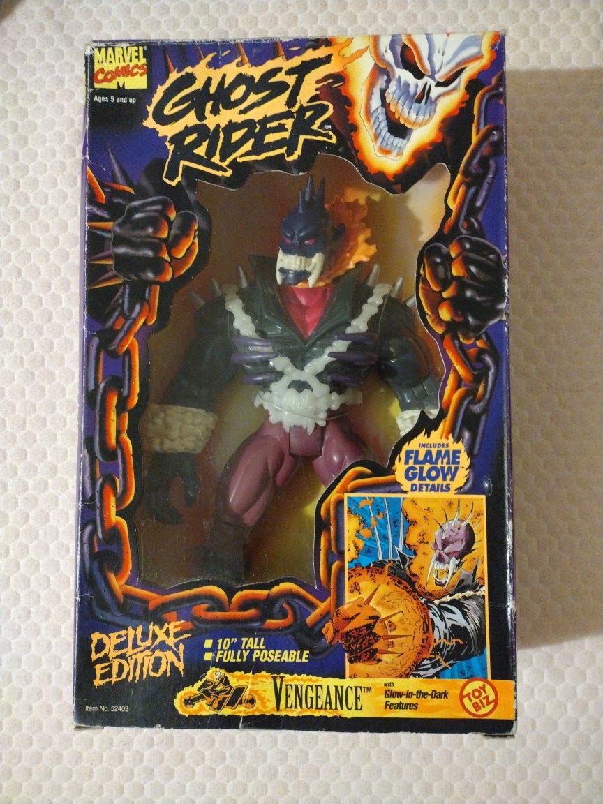 Vintage 1995 Toybiz Marvel Ghost Rider Vengeance 10" inches Deluxe Edition 