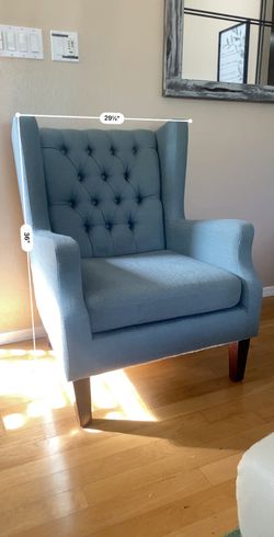 Blue Tufted Chair