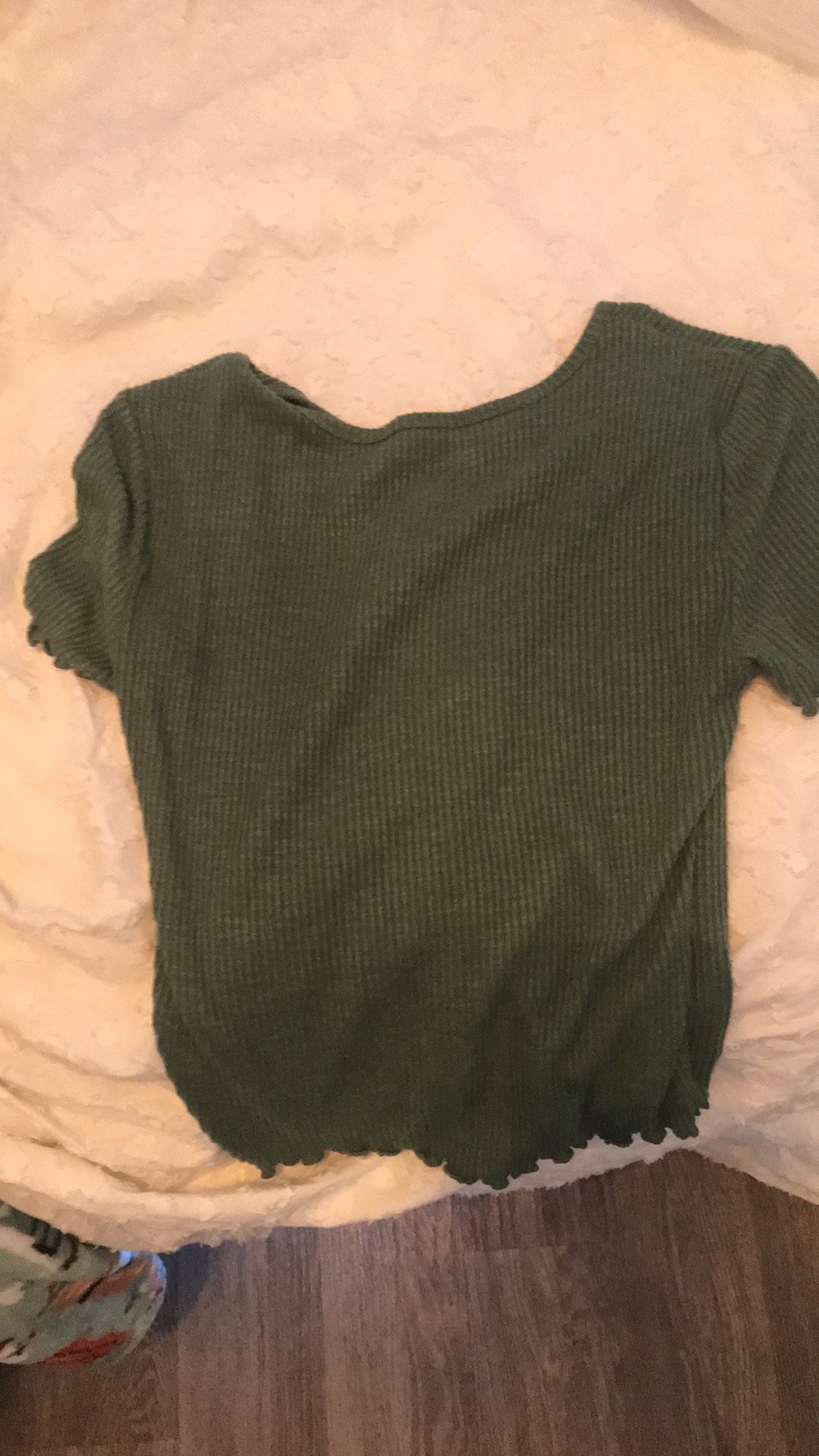 American Eagle, Green Cropped T, XS