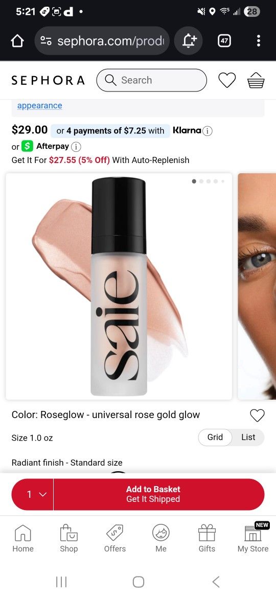 New Roseglow Saie Glowy Super Gel