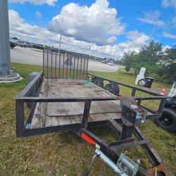 Open Trailer 6x12 "2010" Heavy Duty Trailer, Pulls Great Lights Work Clean Documentation In Hand ✋️ READ Description FIRST, LEA PRIMERO. 