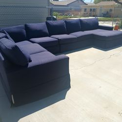 Beautiful Large Blue Sectional 