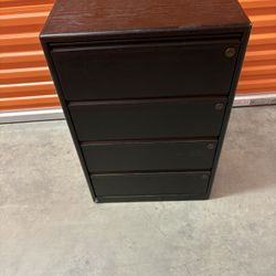 Black Wood 4 Drawer CD Cabinet With405 CD’s. See Desc