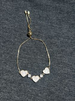 Gold plated heart beacelet