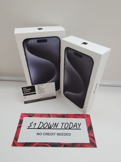 Apple IPhone 15 Pro 5G Unlocked Brand New - $1 Down Today - NO CREDIT Needed