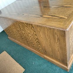 Large L-Shaped Oak Desk