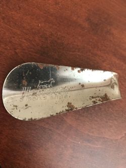 Vintage Metal Shoe Horn Hanover “A Mans Shoe”
