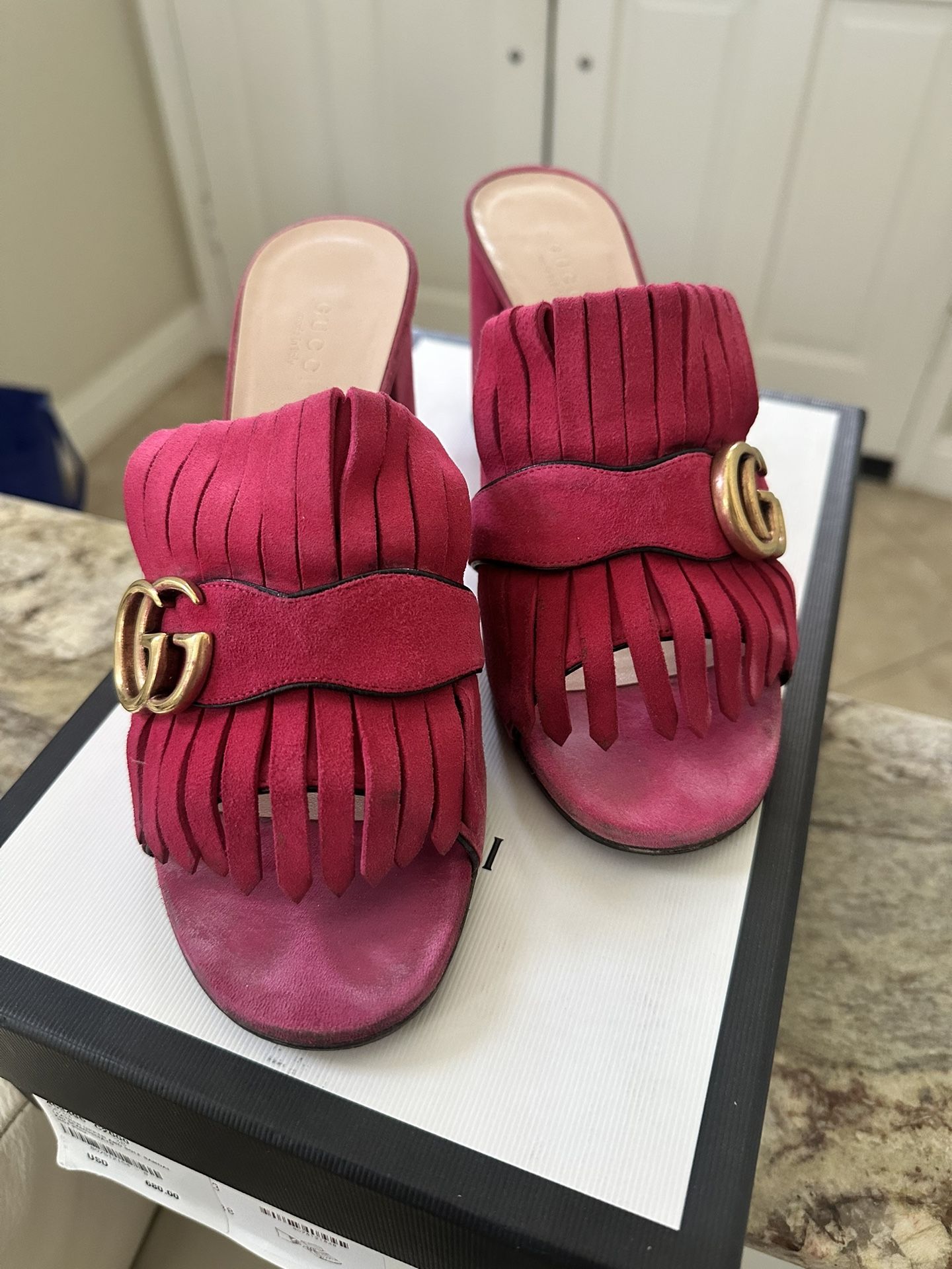 Gucci Fringe Sandals Size 38
