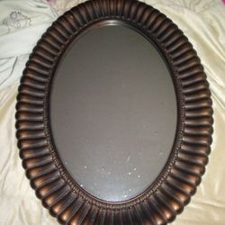 Oval Mirror and Picture Of Horses